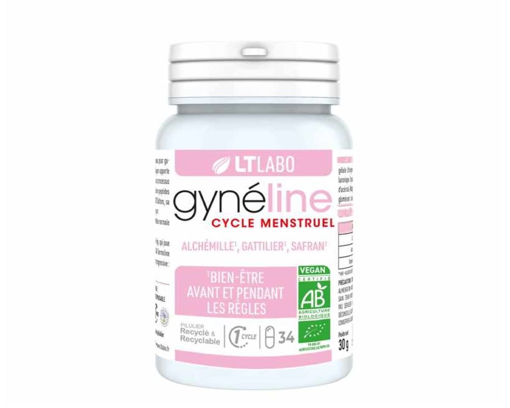 Gyneline Cycle Menstruel Bio 34 Gélules - LT Labo