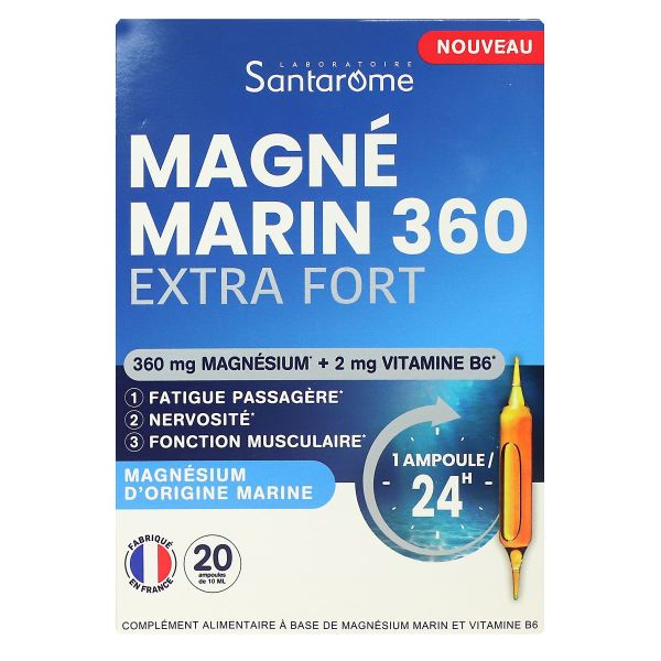Magnésium Marin 360 Extra Fort 20 Ampoules