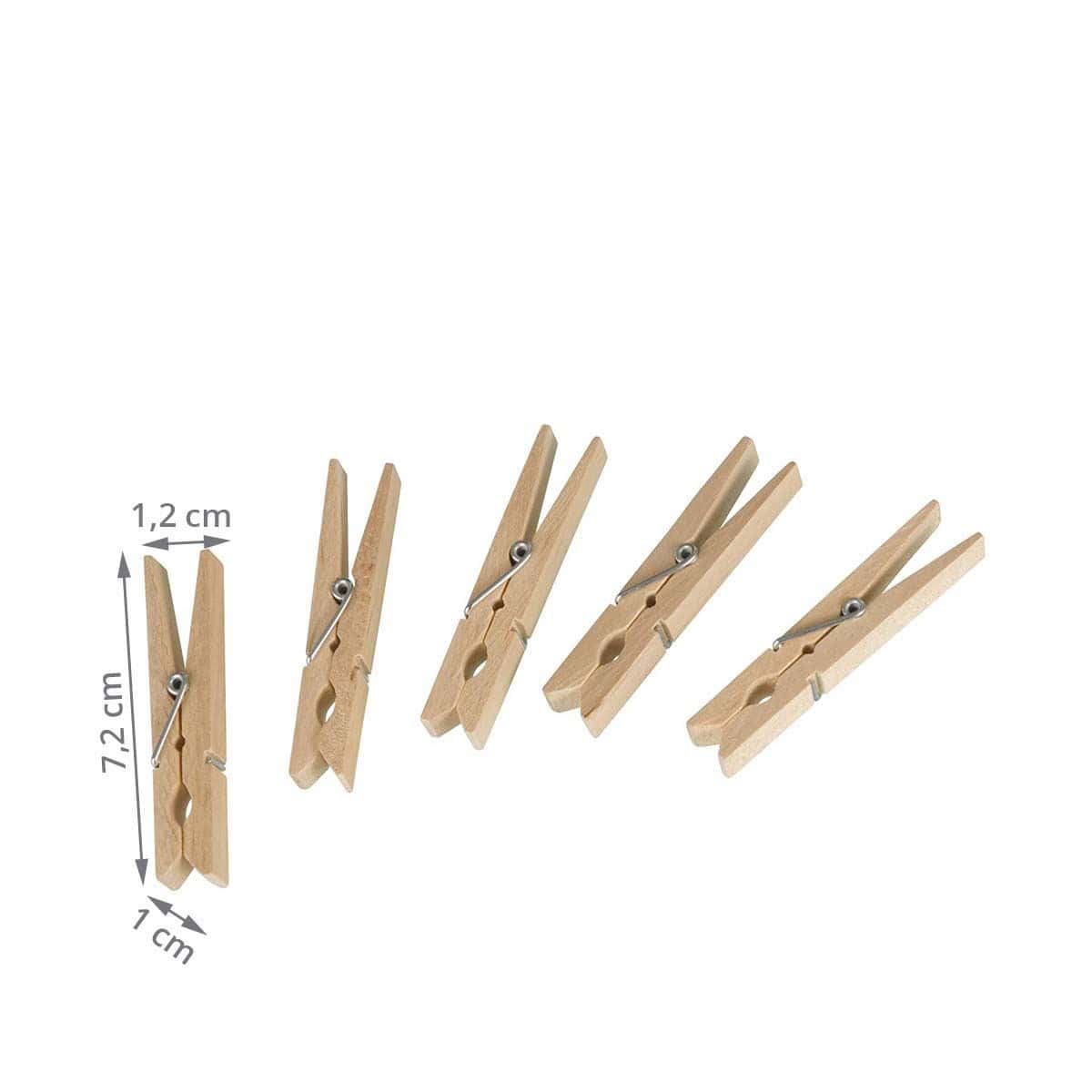 Sachet 50 Pinces à Linge en Bois