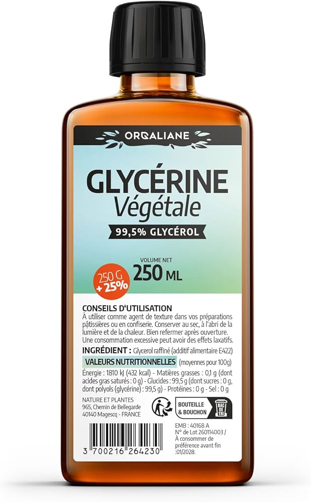 Glycérine Végétale 250ml GPH - Orgaliane