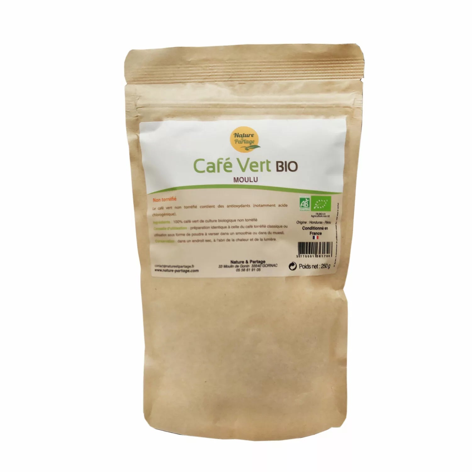 Café Vert Bio 250g Nature et Partage