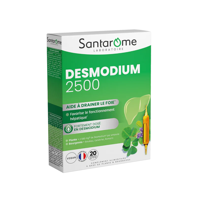Desmodium 2500 mg - 20 Ampoules -Santarome