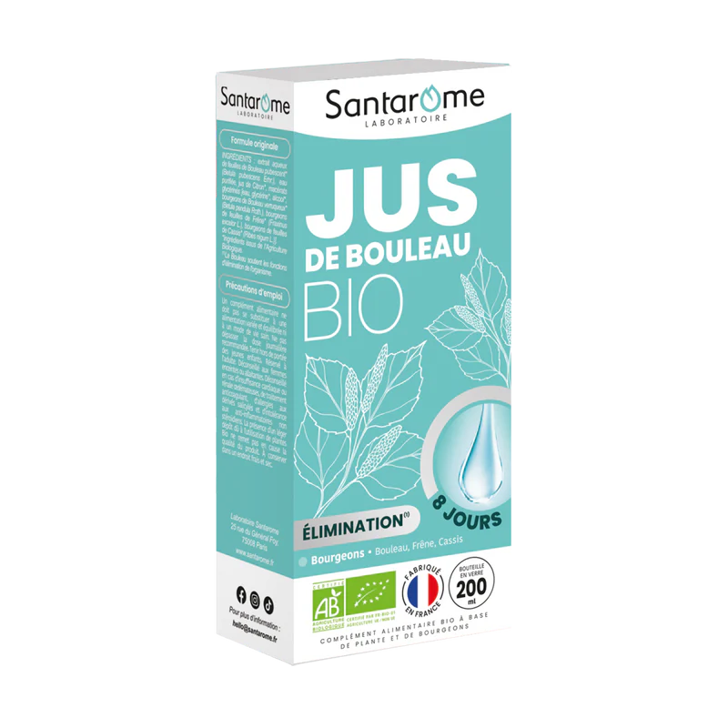 Pur Jus de Bouleau Bio 200ml Santarome