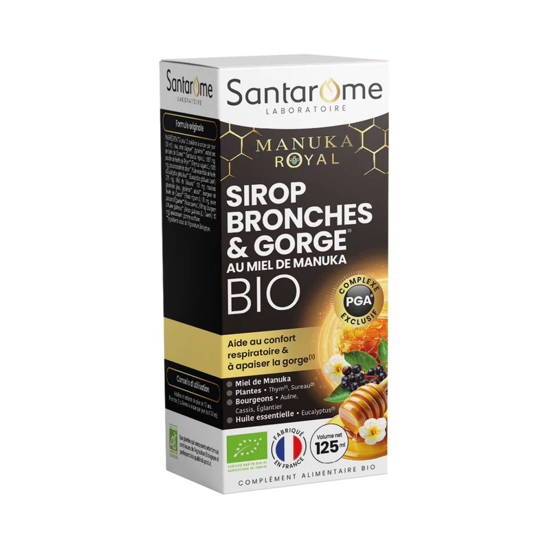 Sirop Bronche et Gorge au Miel de Manuka - Santarome