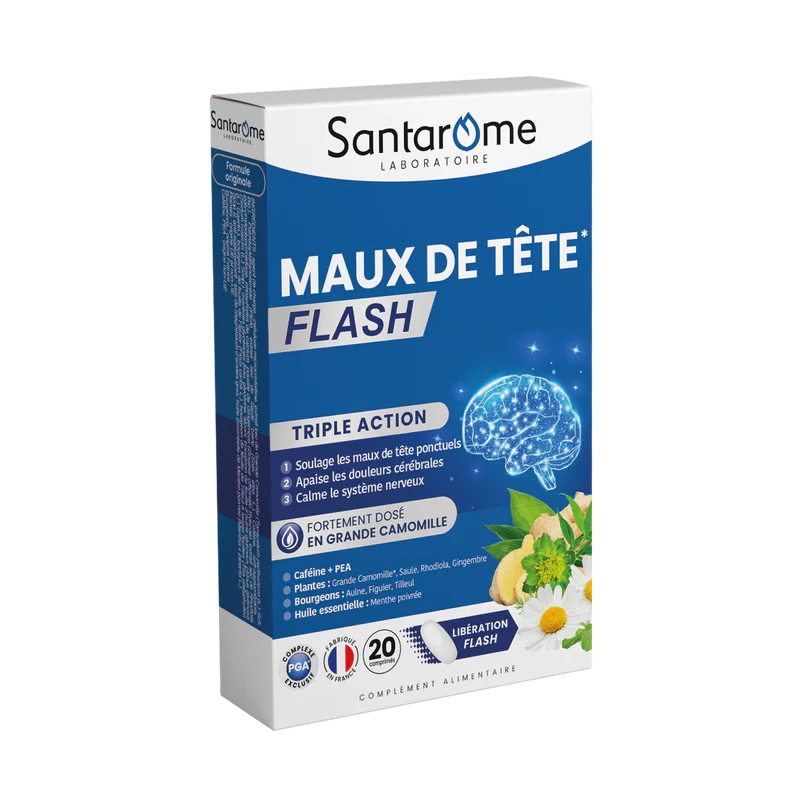 Maux de tête flash 20 comp. santarome