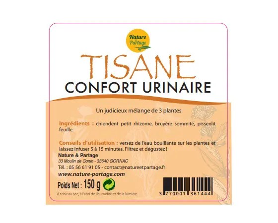Tisane Confort Urinaire 3 Plantes
