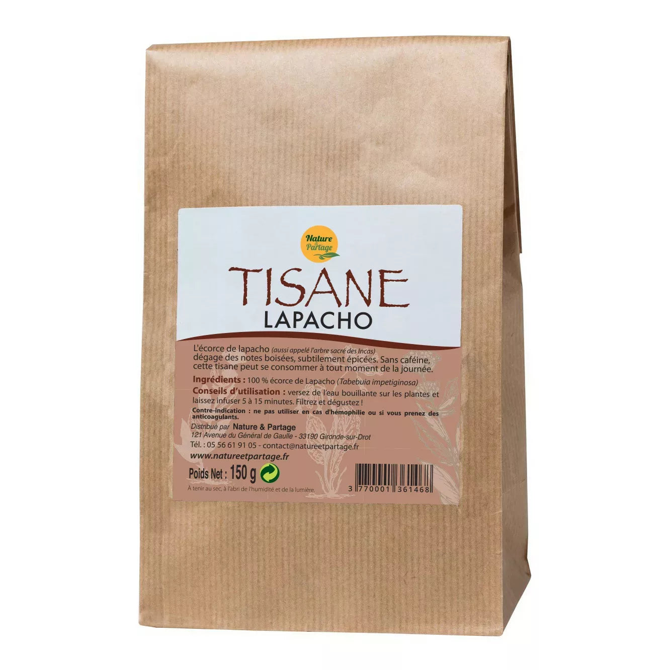 Tisane Lapacho 150g Nature et partage
