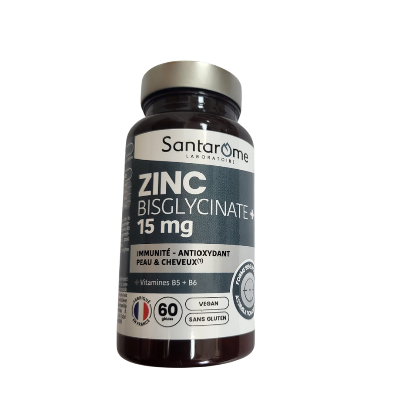 Zinc bisglycinate 15MG 60 gel santarome