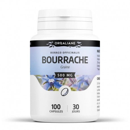 Bourrache 500 mg - 100 Capsules - Orgaliane