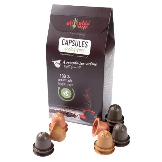 Boîte 100 Capsules à Café Écologiques - Ah table