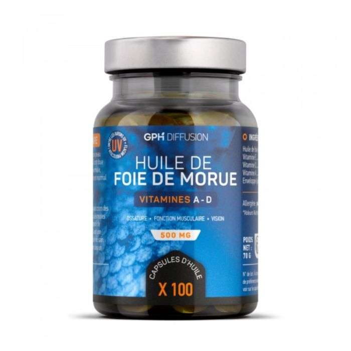 Huile de Foie de Morue 500mg 100 Capsules H&P GPH