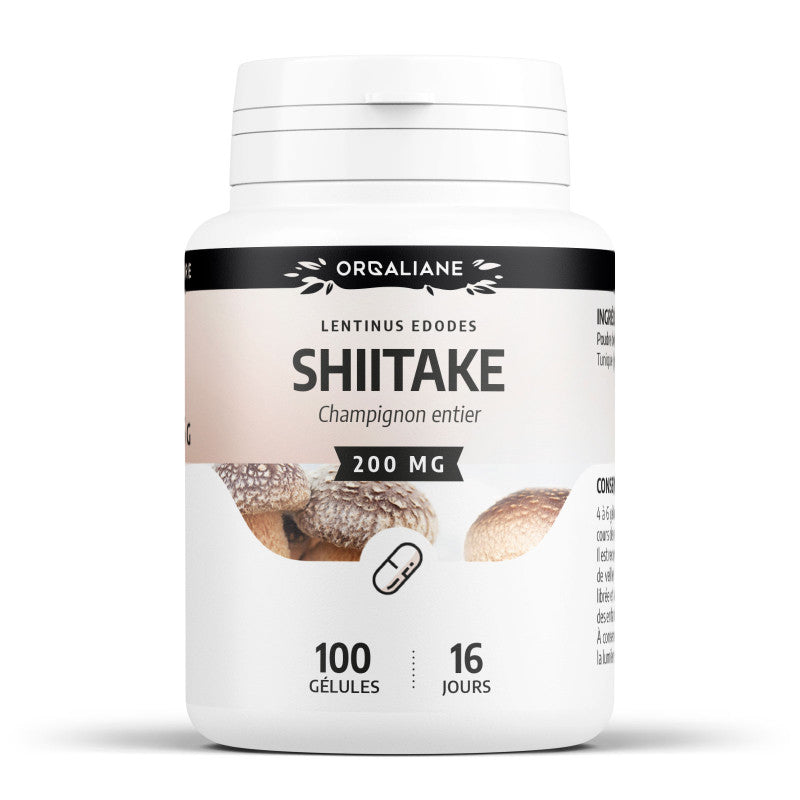 Shiitaké 200mg 100 Gélules H&P - Orgaliane