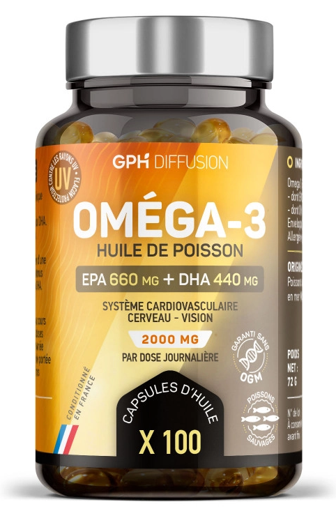 Oméga 3 505 mg 100 Caps H&P - GPH