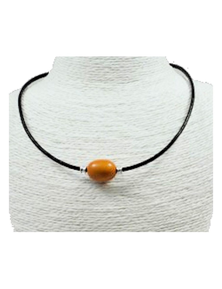 Collier Tagua Cuir