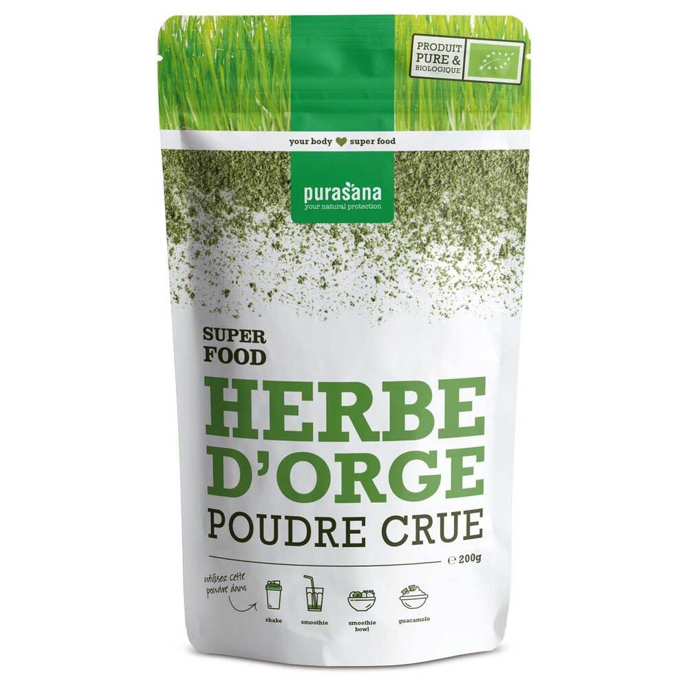 Herbe d'Orge en Poudre 200g - Purasana