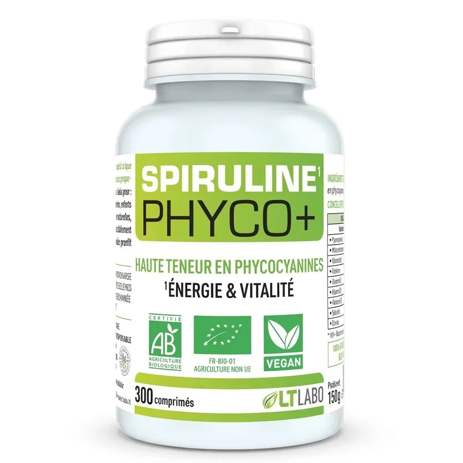Spiruline Phyco+ 300 Comprimés - LT Labo