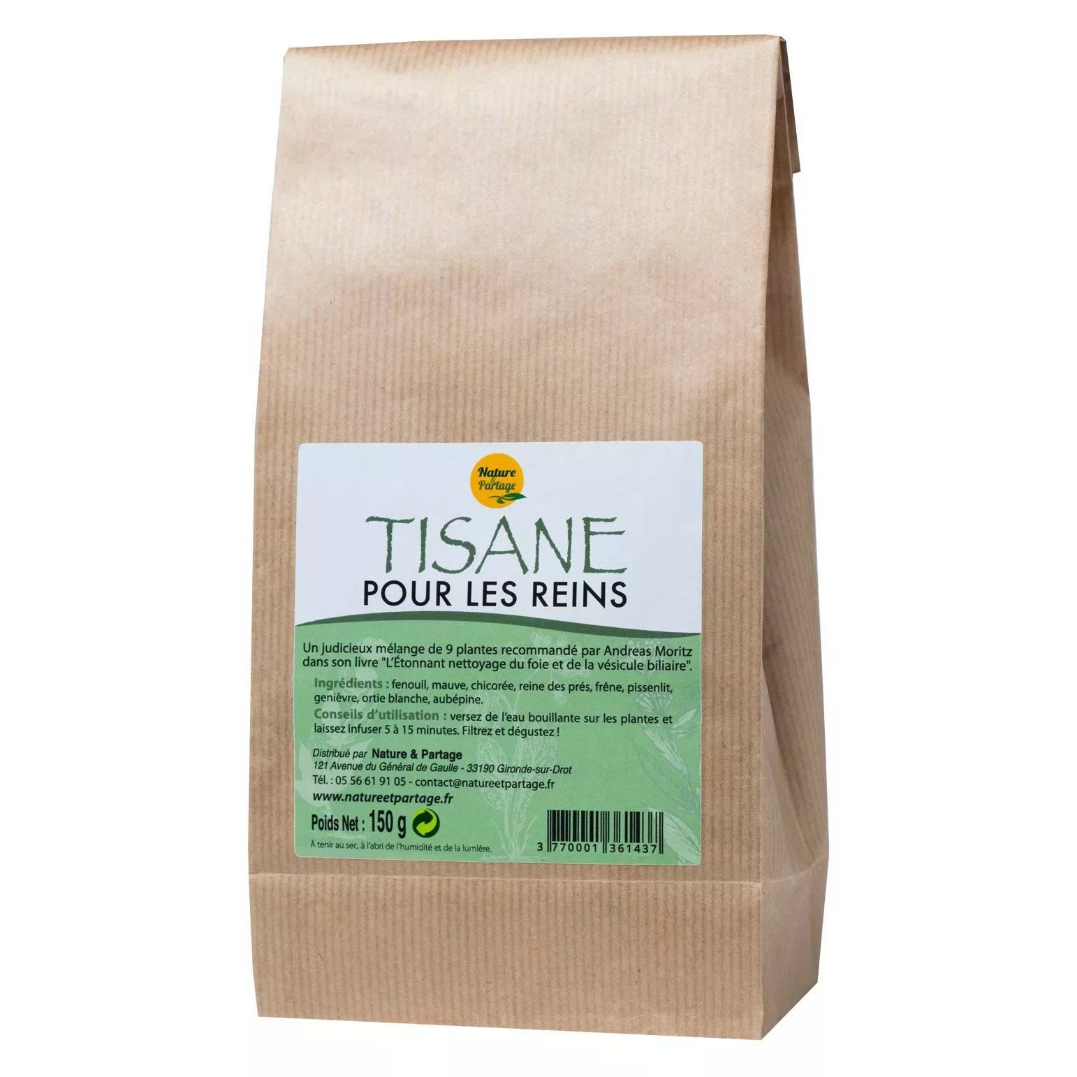 Tisane Pour les Reins 150g Nature et Partage